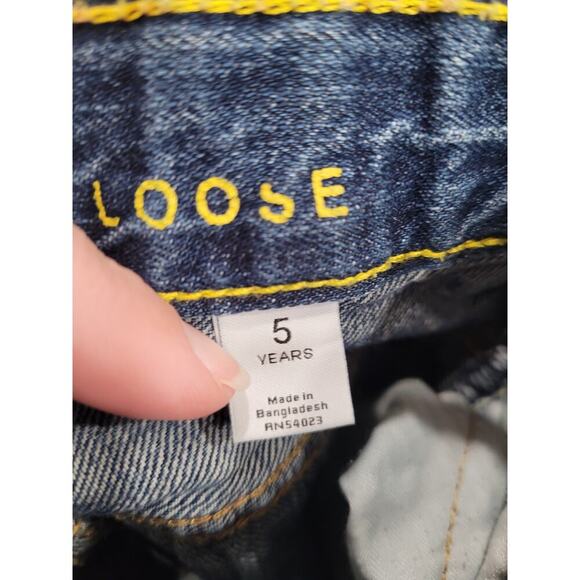 Gap Boys Size 5 Loose Fit Jeans and Gingham Button Shirt Outfit #7 - Picture 3 of 5